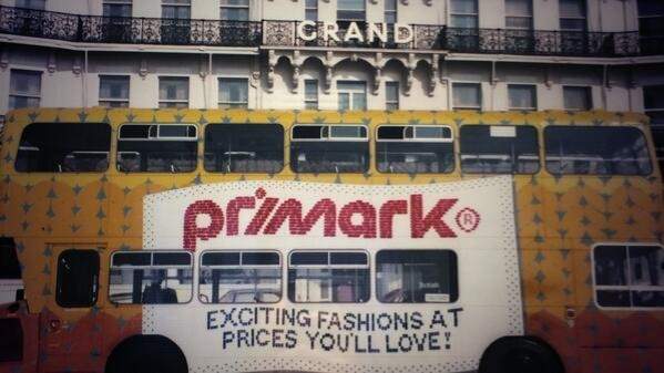 Bus advertising from 1980s